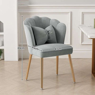 Light Luxury Dressing Stool Home Dining Chair Backrest Petals Fendax 0