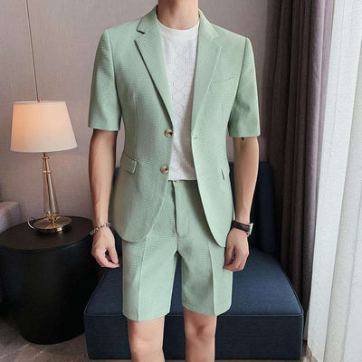 Summer Thin Suit Men's Fashion Leisure Suit Fendax 0