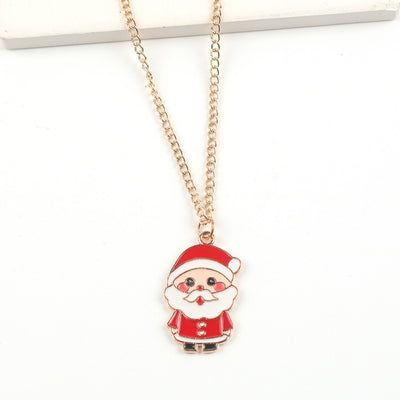 Christmas Necklace Cute Cartoon Santa Claus