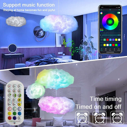 USB Cloud Light APP Control Music Synchronization 3D RGBIC Ambient Light Lightning Simulation Clouds Bedroom Room Light Fendax 0