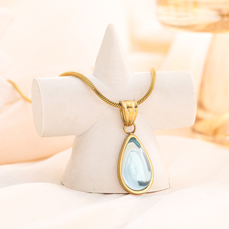 Water Drop Shape  Pendant Necklace