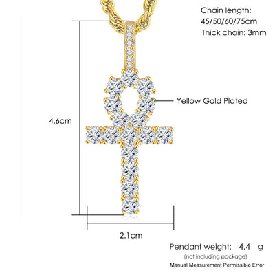 Zircon Plated True Gold Pendant Necklace