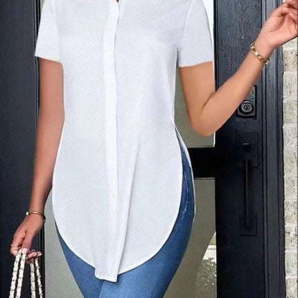 Summer Fashion Simple Polo Collar Women's Shirt Fendax 0