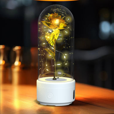 Creative 2 In 1 Rose Flowers LED Light And Bluetooth