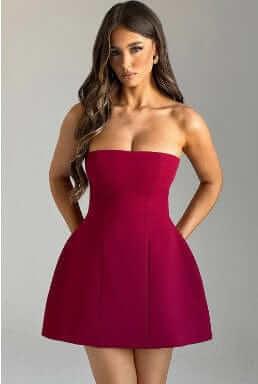 Fashion Tube Dress Summer Solid Color Sasual Backless Slim Short Dresses Party Womens Clothing Fendax 0