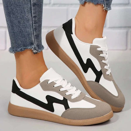 Fashionable Flat Casual Lace-up Student Sports Women's Board Shoes Fendax 0