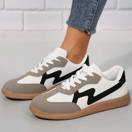Fashionable Flat Casual Lace-up Student Sports Women's Board Shoes Fendax 0