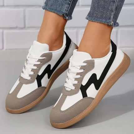 Fashionable Flat Casual Lace-up Student Sports Women's Board Shoes Fendax 0