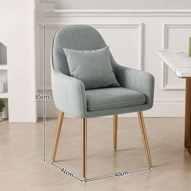 Light Luxury Dressing Stool Home Dining Chair Backrest Petals Fendax 0