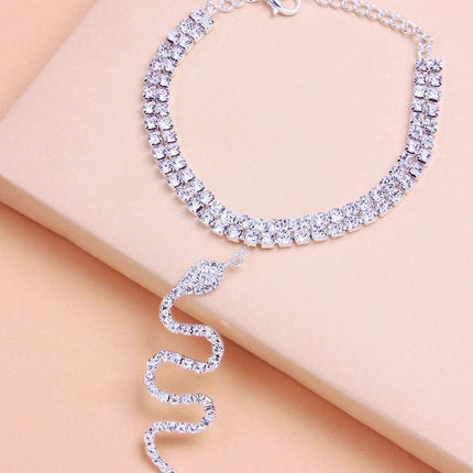 European And American Fashion Full Diamond Double Layer Feet Chain Fendax 0
