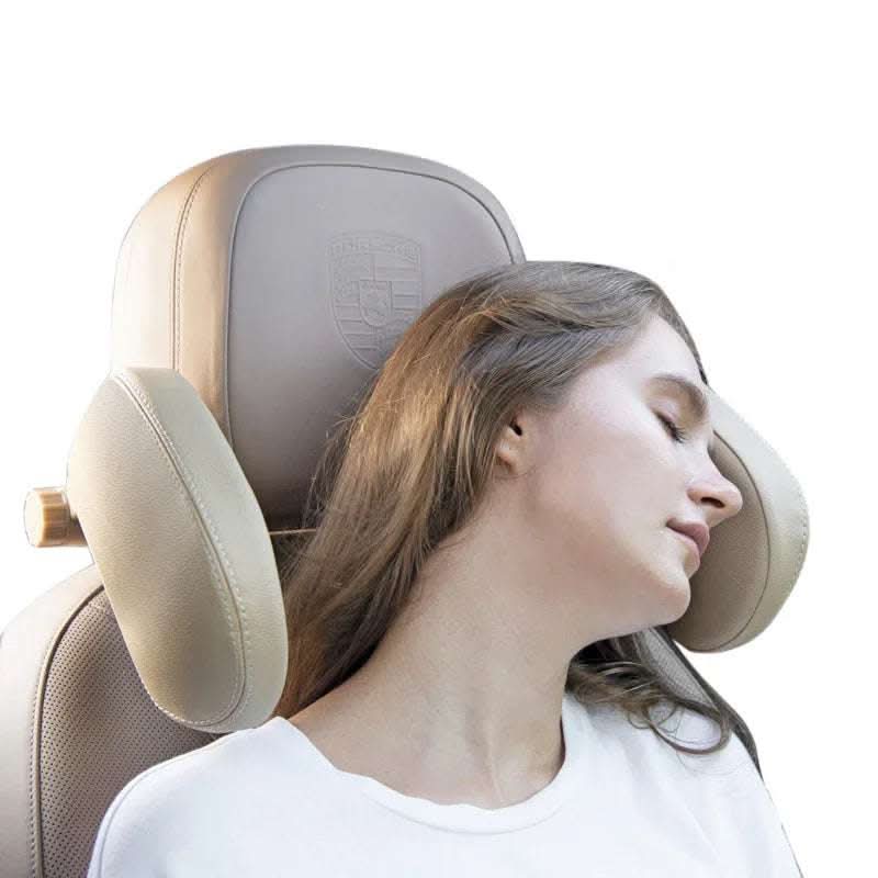 Car headrest pillow Sleep Adjustable Side Car Soft Travel Seat Headrest Auto Leather Support Neck Pillow Cushion car accessories Fendax 0