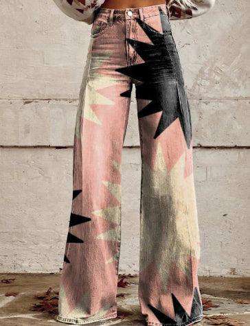 Thin Faux Denim Wide-leg Pants Fendax 0