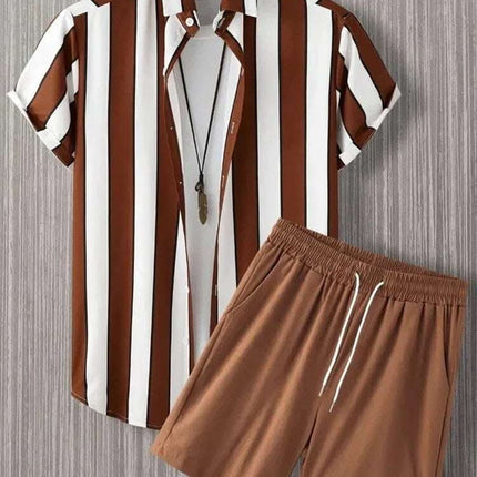 Beach Style Short Sleeve Shirt Men's Suit Fendax 0