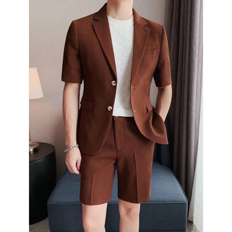 Summer Thin Suit Men's Fashion Leisure Suit Fendax 0