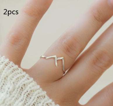Mountain-shaped Copper Creative Custom Ladies Ring Fendax 0