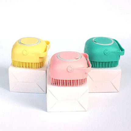 Silicone Dog Bath Massage Gloves Brush Pet Cat Bathroom Cleaning Tool Comb Brush For Dog Can Pour Shampoo Dog Grooming Supplies Fendax 0