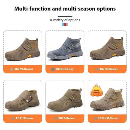 Fireproof Flower Safety Wear-resistant Steel Toe Cap Felt Buckle Welder Shoes Fendax 0