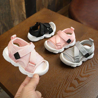 Girls' Solid Color Velcro Korean Style Sandals Fendax 0