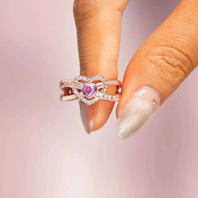 Heart Shape Zircon 925 Sterling Silver Ring Fendax