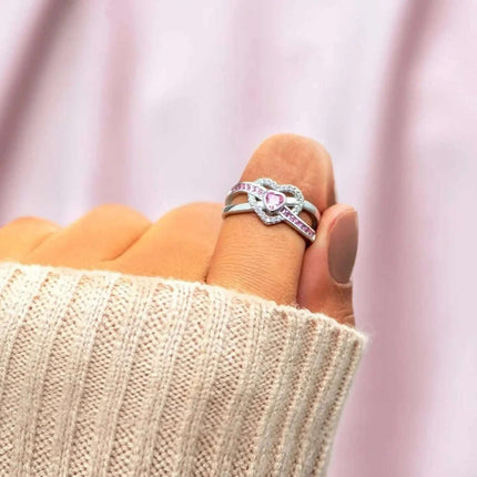 Heart Shape Zircon 925 Sterling Silver Ring Fendax