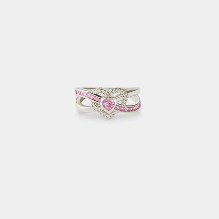 Heart Shape Zircon 925 Sterling Silver Ring Fendax