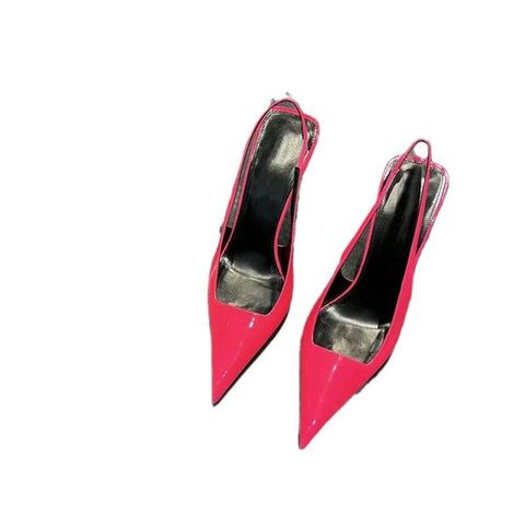 Trendsi 0 High Heel French Style Temperament Baotou Slingback Sandals