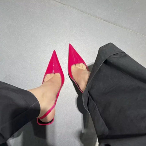 Trendsi 0 High Heel French Style Temperament Baotou Slingback Sandals