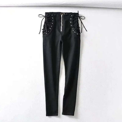 High waist stretch denim trousers skinny pants Fendax 0