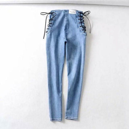 High waist stretch denim trousers skinny pants Fendax 0