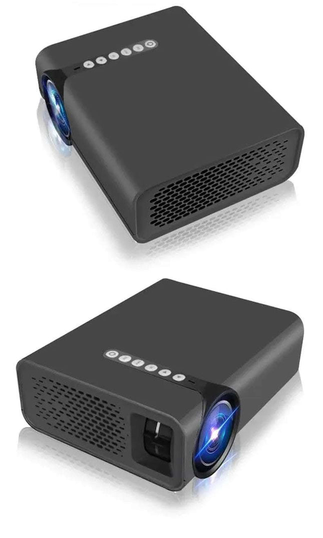 A gray rectangular projector.