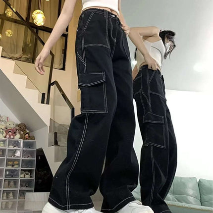 Jeans Women's Straight Loose Spring Wide-leg Overalls Fendax 0
