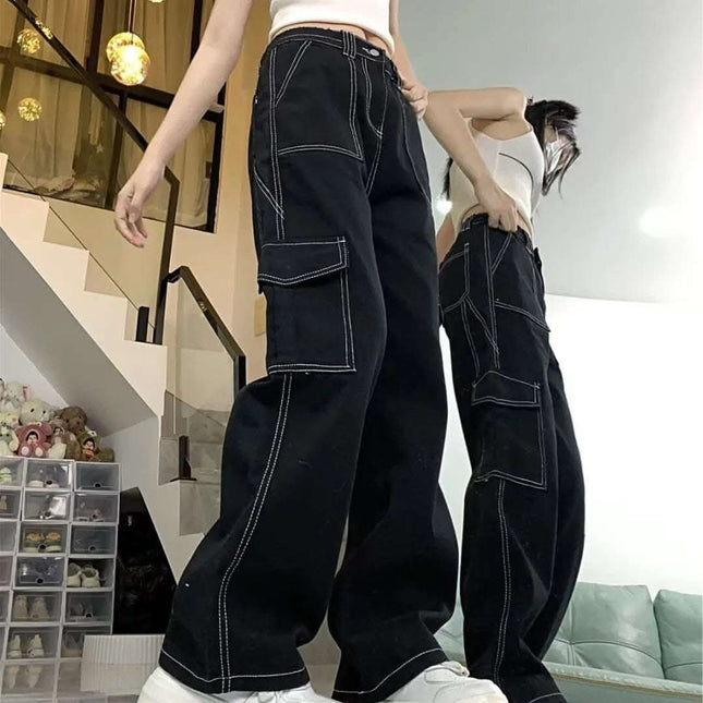 Jeans Women's Straight Loose Spring Wide-leg Overalls Fendax 0