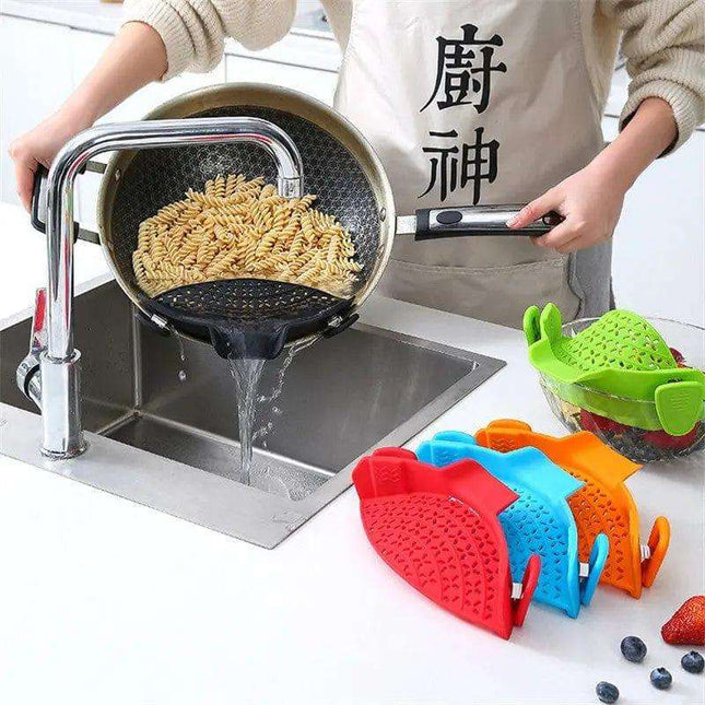 Kitchen Gadgets Silicone Pot Side Drain Stopper Fendax 0