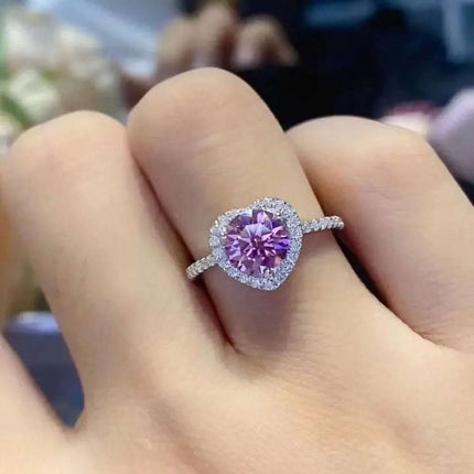 Lifelong Journey 1 Carat Moissanite Heart Ring Fendax