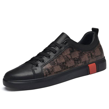 Men's Flat Fashionable Cowhide Casual Shoes Fendax 0