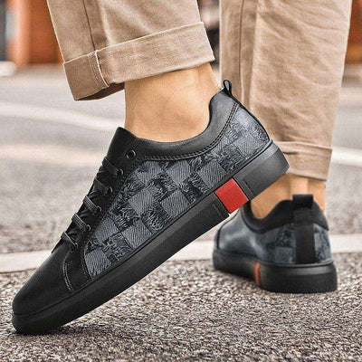 Men's Flat Fashionable Cowhide Casual Shoes