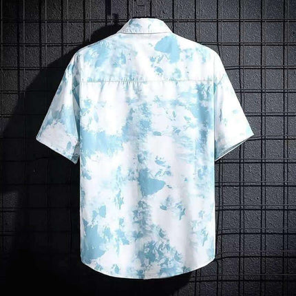 Men's Ice Silk Breathable Summer High-end Printed Shirt Fendax 0
