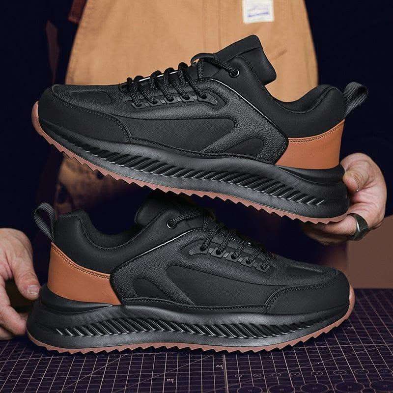 Men's Platform Lightweight Soft Sole Sports Leather Casual Sneakers Fendax 0