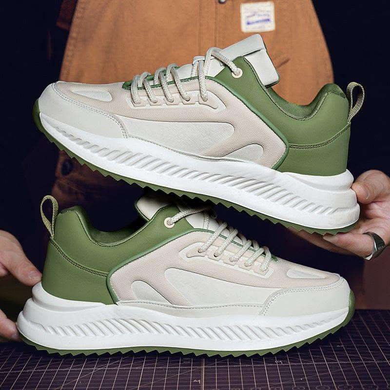 Men's Platform Lightweight Soft Sole Sports Leather Casual Sneakers Fendax 0