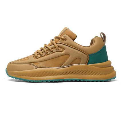 Men's Platform Lightweight Soft Sole Sports Leather Casual Sneakers Fendax 0