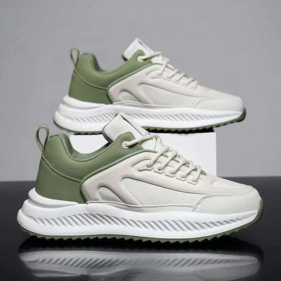 Men's Platform Lightweight Soft Sole Sports Leather Casual Sneakers Fendax 0