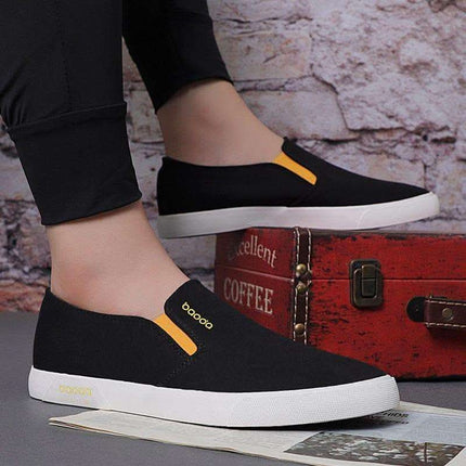 Men's Slip-on Canvas Shoes Classic All-match Soft Board Shoes Fendax 0