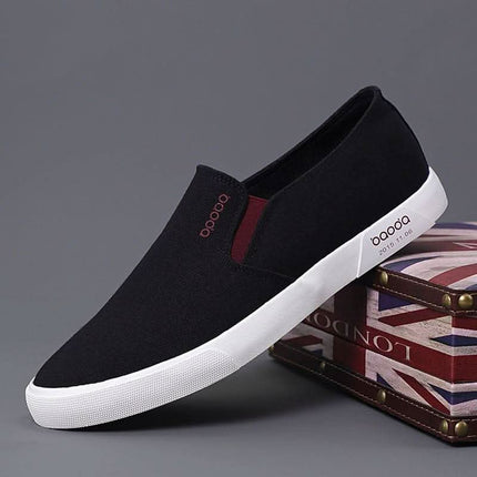 Men's Slip-on Canvas Shoes Classic All-match Soft Board Shoes Fendax 0
