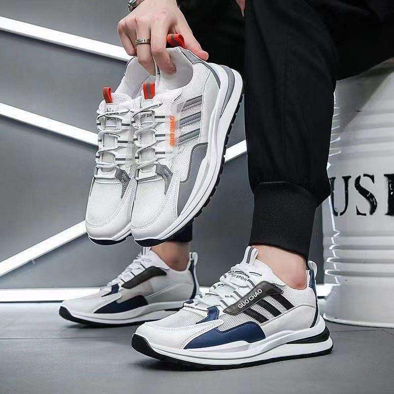 Mesh Breathable Lace Up Running Sneaker Men