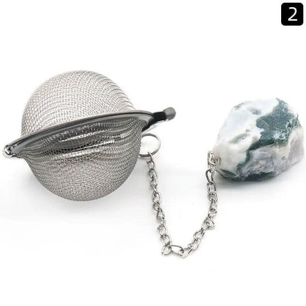 Natural Raw Gemstone Filter Ball Stew Ingredients Ball Stainless Steel Tea Filter Kitchen Gadgets Fendax 0
