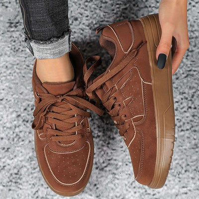 New Thick Bottom Frosted Skateboard Couple Vintage Fashion Outdoor Casual Shoes Maillard Lady Sneaker