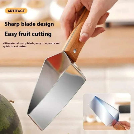 New Watermelon Splitter Watermelon Cutting Artifact 430 Stainless Steel Cutting Piece Splitter Household Melon Triangle Cutting Knife Fruit Knife Kitchen Gadgets Fendax 0