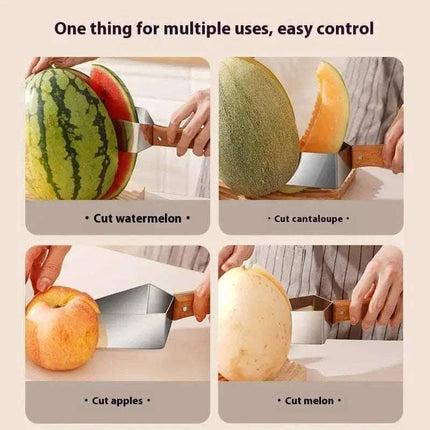 New Watermelon Splitter Watermelon Cutting Artifact 430 Stainless Steel Cutting Piece Splitter Household Melon Triangle Cutting Knife Fruit Knife Kitchen Gadgets Fendax 0