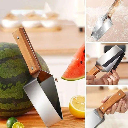 New Watermelon Splitter Watermelon Cutting Artifact 430 Stainless Steel Cutting Piece Splitter Household Melon Triangle Cutting Knife Fruit Knife Kitchen Gadgets Fendax 0