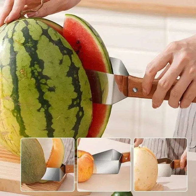 New Watermelon Splitter Watermelon Cutting Artifact 430 Stainless Steel Cutting Piece Splitter Household Melon Triangle Cutting Knife Fruit Knife Kitchen Gadgets Fendax 0